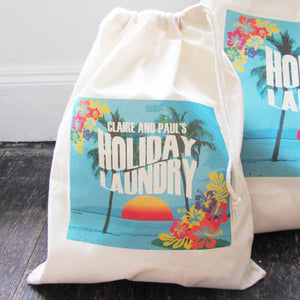 Custom travel laundry bag with name