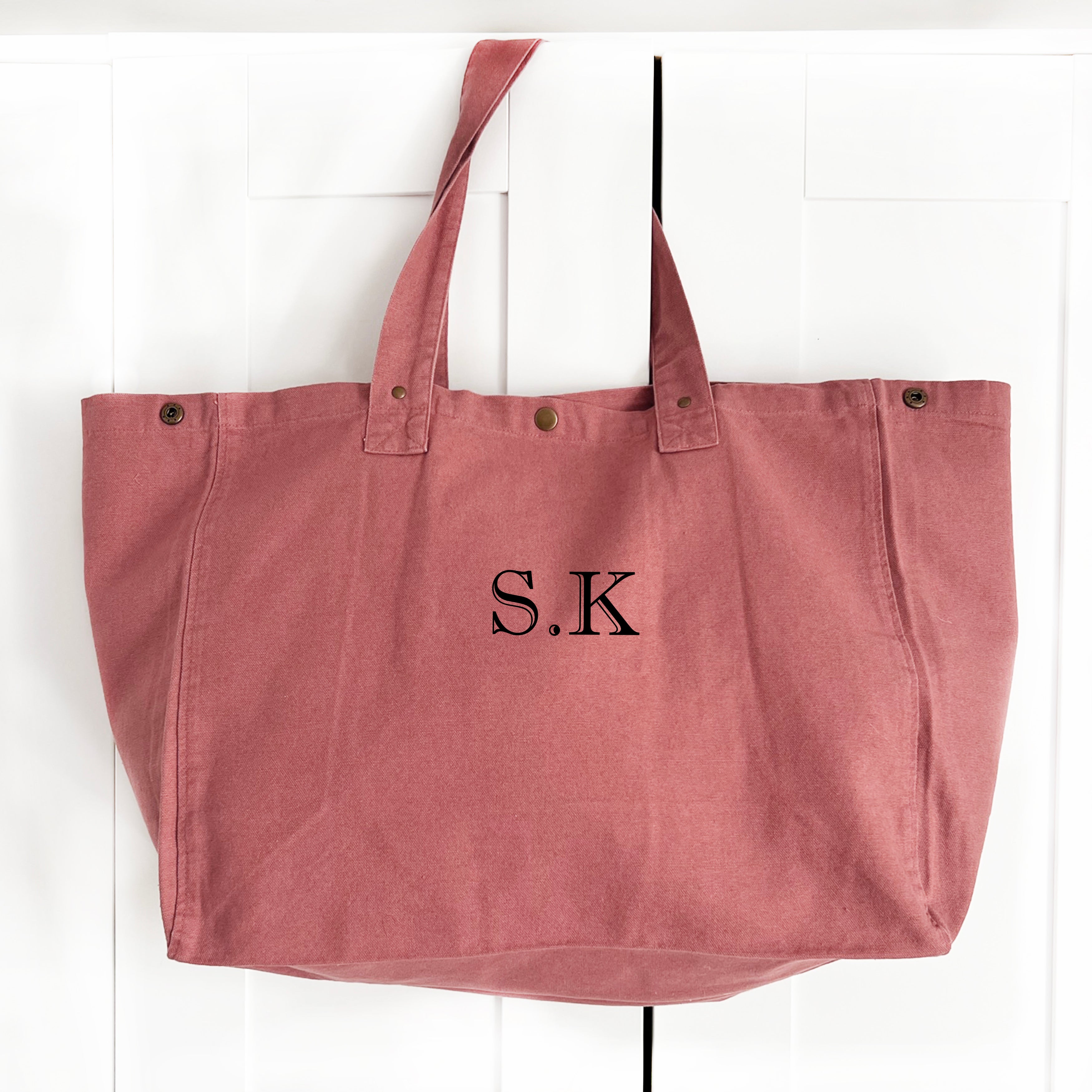 Initials Oversized Shopping Bag In Colours