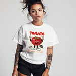 Tomato Graphic Tee, Unisex Aesthetic Tee Shirt, Gift for Women and Men, Vegetables Tee, Streetwear, Retro-Style Vintage Unisex T-Shirt,