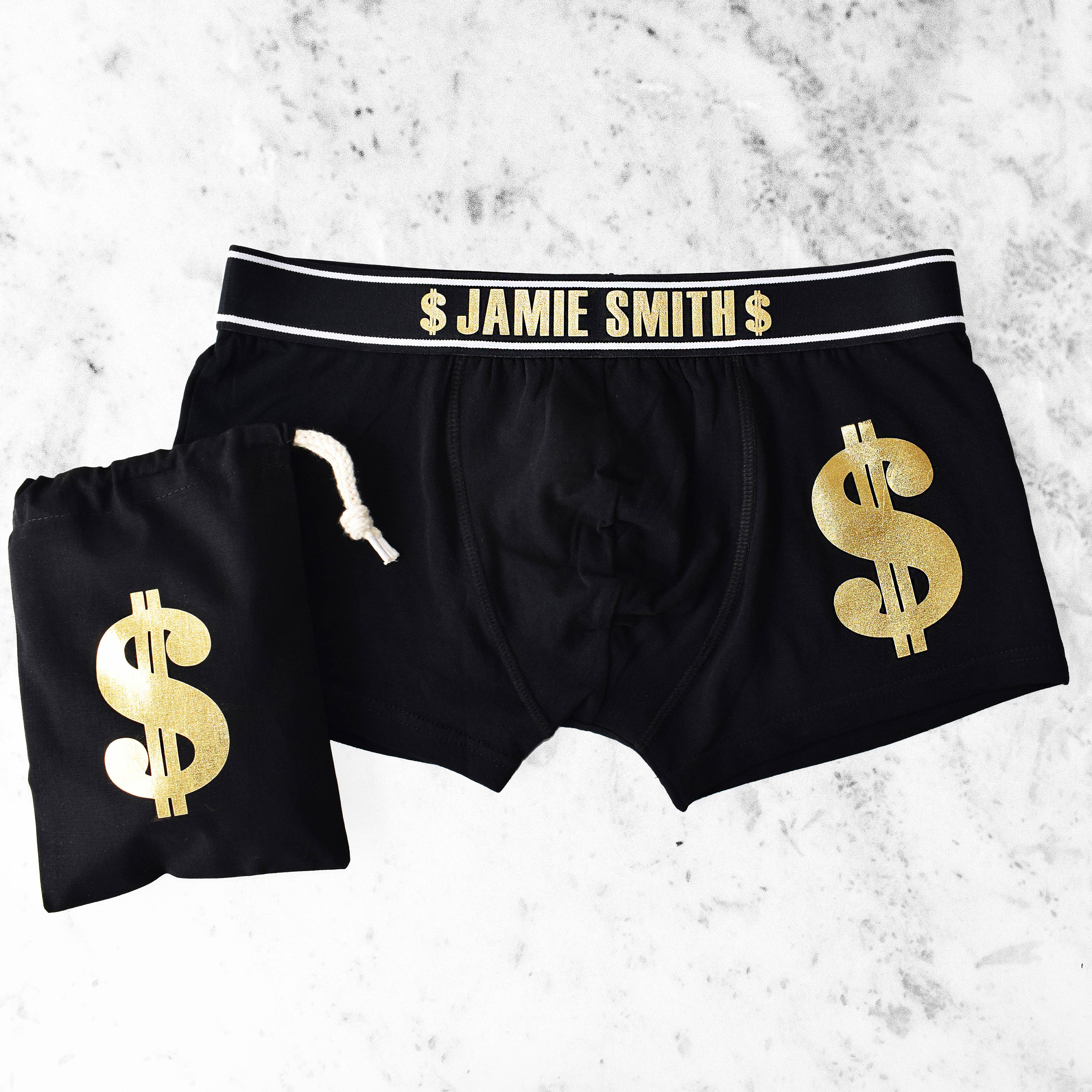 Men's personalised Dollar Sign Boxers – Weasel and Stoat