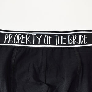 So You Don't Get Cold Feet,Property of the bride, Personalised Grooms Boxers Underwear Set
