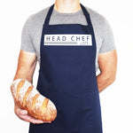 Block Stripe Minimalist Personalised Head Chef Apron