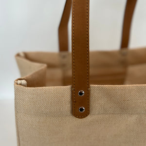 Simple Monogram Initials Market Shoulder Tote Bag, Personalised Market Bag, Canvas Shopping Bag, Gift for Christmas, Mum, Dad, Juco Bag