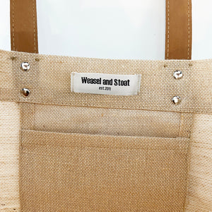 Simple Monogram Initials Market Shoulder Tote Bag, Personalised Market Bag, Canvas Shopping Bag, Gift for Christmas, Mum, Dad, Juco Bag